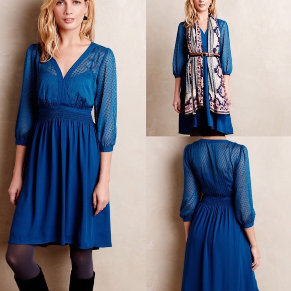 Anthropologie Dresses & Skirts - Anthropologie teal blue Celeste dress HD in Paris